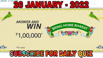 Amazon Quiz Answers Today l 26 January 2022