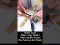 How to Make a Stylish Leather Keychain from Leftover Leather #leathercraft #pattern