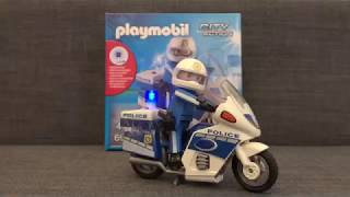 Playmobil 6923 city action police motorbike play - YouTube