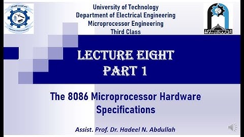 Lecture 8 / Part 1, Microprocessor Engineering, Dr. Hadeel Nasrat
