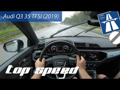 Audi Q3 35 TFSI (2019) on German Autobahn - POV Top Speed Drive