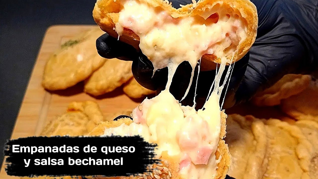 Masa para empanadas sin huevo| empanadas de jamón, queso y salsa bechamel