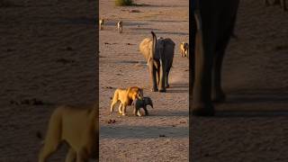 Lion Stole Elephants Newly Baby