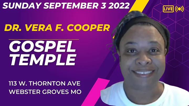 Speaker: Dr. Vera F Cooper