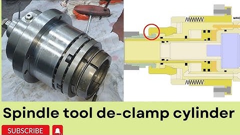 Spindle de-clamp cylinder#working  assembly #cnc