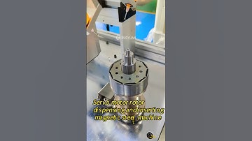 Servo motor rotor dispensing and inserting magnetic steel machine. #factory