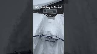 It’s dumping in Tahoe! Shoveled the roof yesterday and there is at least another 2 feet #tahoe #snow