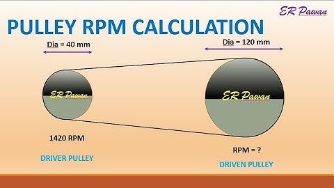 How to Calculate RPM | How to Calculate RPM or Diameter of Driven Pulley |