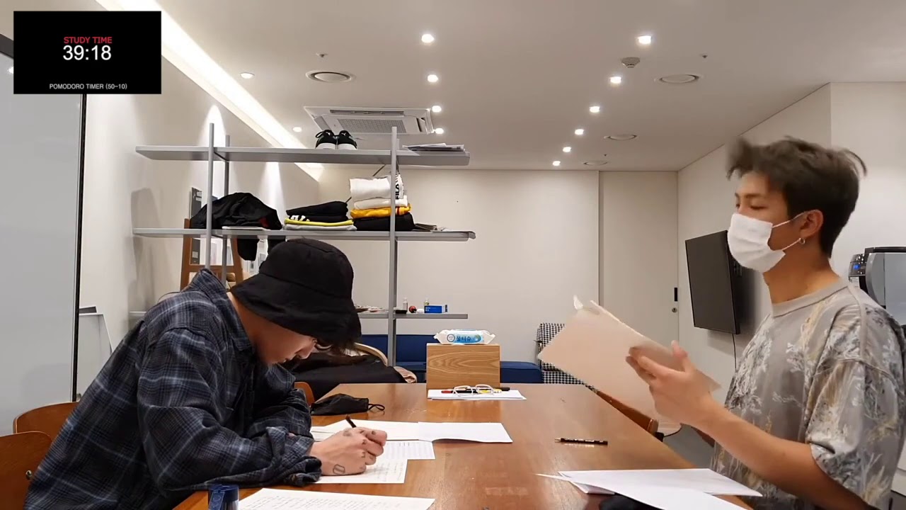 2 hours study with bts/soft bts songs/5010 pomodoro timer