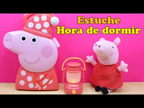 Estuche Hora de dormir de Peppa Pig en español | Maletín con juguetes de Peppa la cerdita