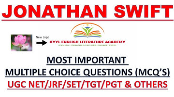 JONATHAN SWIFT/MCQs/UGC NET JRF/SLET/TGT/PGT/ENGLISH LITERATURE/WORLD LITERATURE