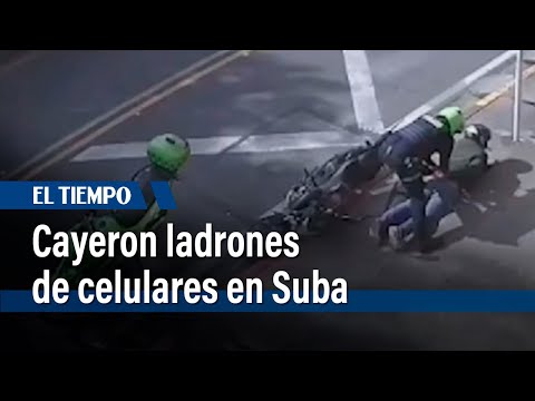 La Policía capturó a dos sujetos, quienes le hurtaron el teléfono a un transeúnte en Suba| El Tiempo