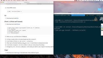 Install Ghost blog locally on MacOS