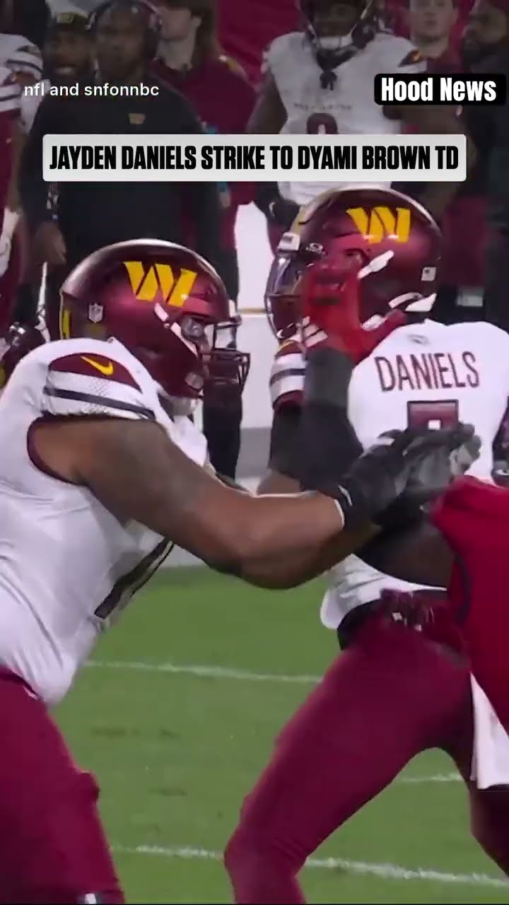 Strike #hoodnews #commanders #jaydendaniels #dyamibrown #TD #football #sports #NFL #omg #how #wow #i