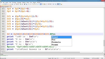 Stirlings Interpolation Formula implementation using perl