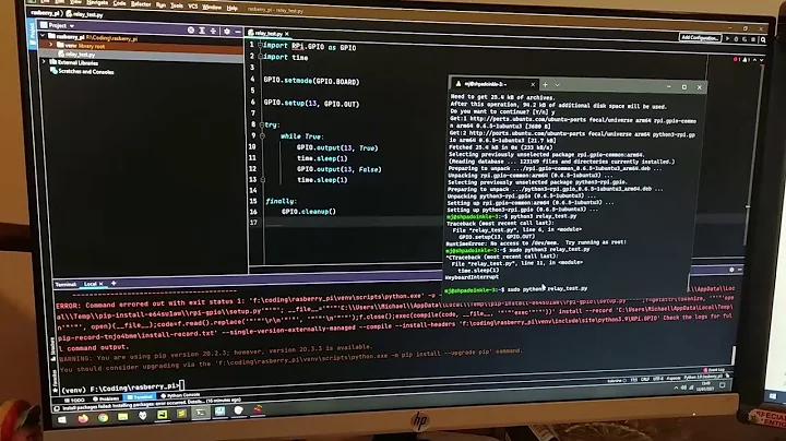 Testing ADAFRUIT power relay featherwing with Raspberry Pi