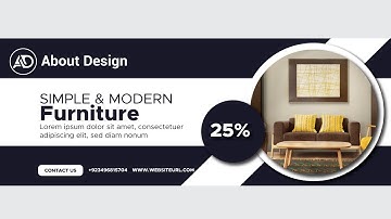 simple modern furniture banner design in illustrator | About Design