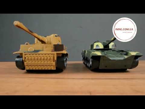 Танковый бой на радиоуправлении два танка свет Игрушечный набор бронемашин подвижная башня для героев, видео 1