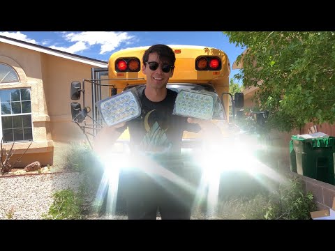 Bliauto LED headlight review Chevy 2500 Skoolie 5x7