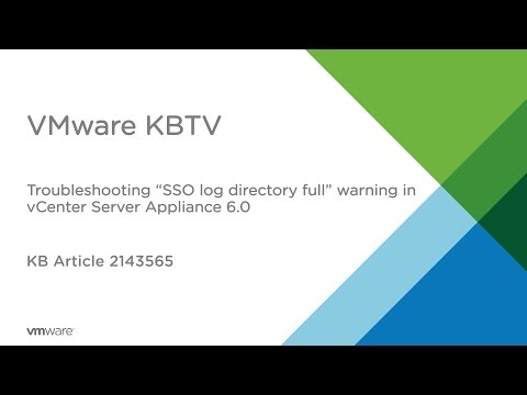 : Troubleshooting “/storage/log” directory full warning in vCenter Server Appliance 6.0