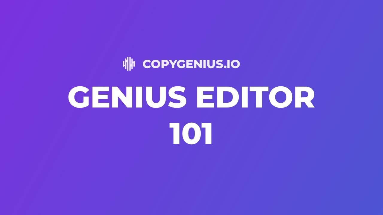 Genius Editor | The Most Powerful A.I. Text Editor