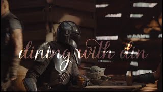 dining with din | mandalorian ambience, talking, restaurant, fireplace, looped