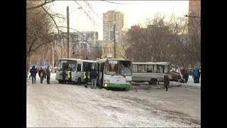В Красноярске столкнулись два автобуса. СК начал проверку