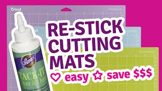 How to use Aleenes tack it over and over to make your cricut mats sticky  again. 