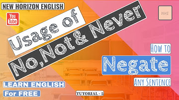 🆕Negative sentences in English grammar| Usage of 
