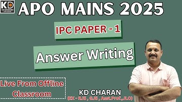 Rajasthan Apo Mains Answer Writing Class | KD ADVANCED LAW CLASSES | By K.D CHARAN SIR