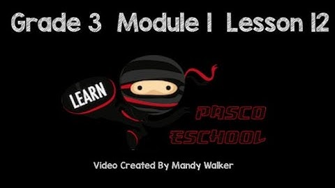 Grade 3 Module Lesson 12 Concept Development