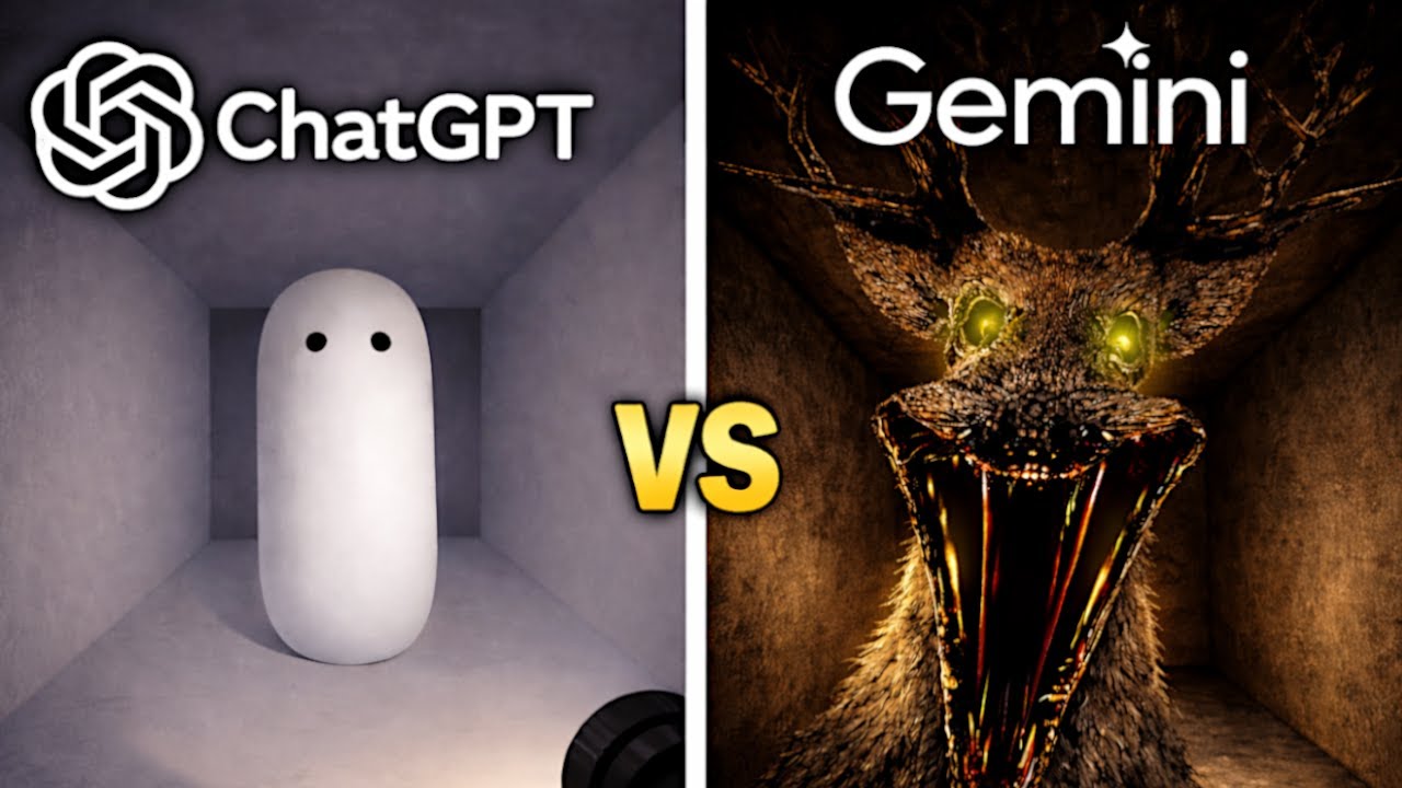 ChatGPT vs Gemini make a Scariest Horror Game ...(Hindi)