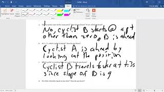 Physics - Constant Velocity Particle Model Day 2-Second day going over constant velocity
