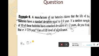 Lecture#17  Chi square Hypothesis testification