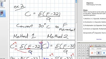 Rearranging Formulas (Grade 12 college Lesson 6.2 11:29:11).mov