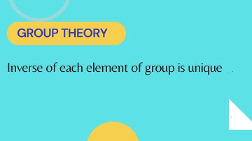 Inverse of each element of group is unique | Group Theory | NERDY CREW