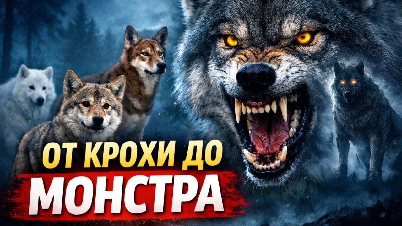 Самые безумные виды волков !? От крохи до гиганта. Реальная жизнь