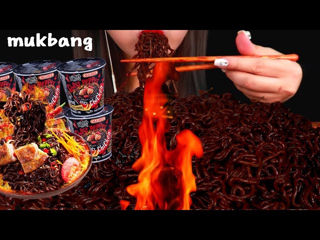 고스트페퍼 라면 5컵 통닭다리 먹방🔥GHOST PEPPER NOODLES CHALLENGE ASMR MUKBANG