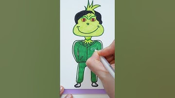 How to draw Grinch  Squid Game #shorts #drawing