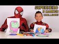 Superhero 3 Marker Challenge Fun With Spider Man Iron Man And Ckn Toys