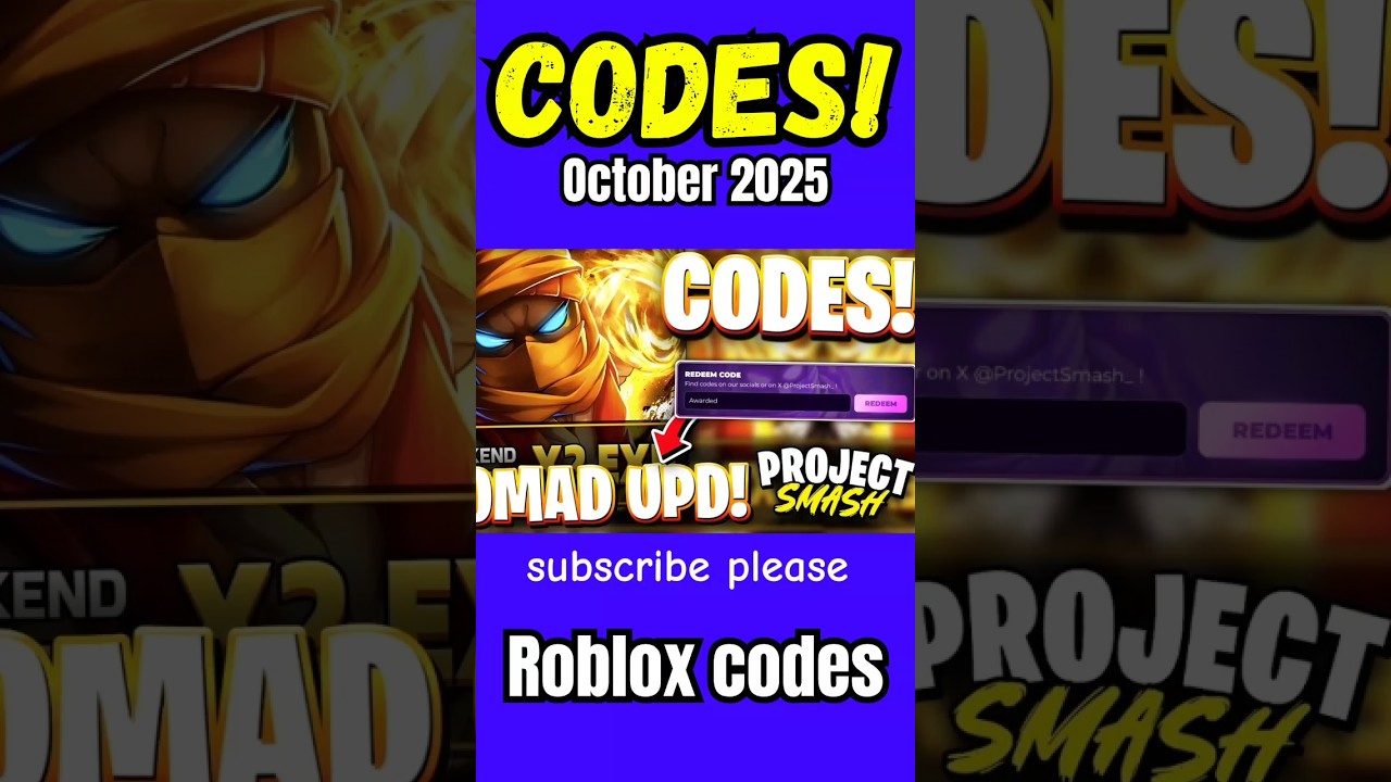 [🏜️ NOMAD] Все новые коды NOMAD + обновления Хэллоуина для PROJECT SMASH | КОДЫ ROBLOX PROJECT SMASH