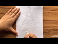 How to draw a beautiful barbie doll | beautiful dress drawing- Jk Art Gallery