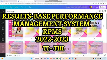 Result-Based Perform Management System (RPMS) 2022-2023 TI - TIII