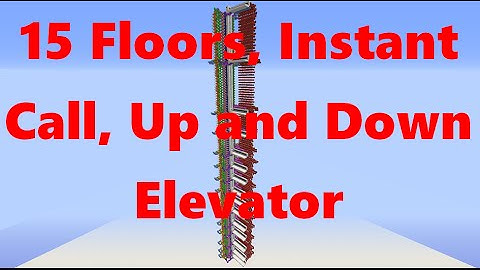 Minecraft - 15 Floors, Instant Call, Up and Down Elevator with Safety Doors