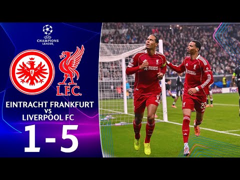 أهداف مباراة آينتراخت فرانكفورت وليفربول 1 5 دوري أبطال أوروبا 2025