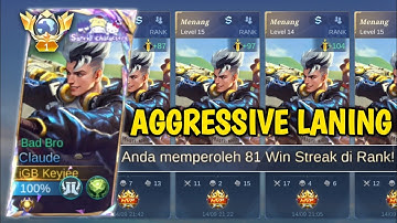 TOP 1 GLOBAL CLAUDE TUTORIAL MAIN CLAUDE AGGRESSIVE SEPERTI PRO PLAYER ! CLAUDE BEST GAMEPLAY - MLBB