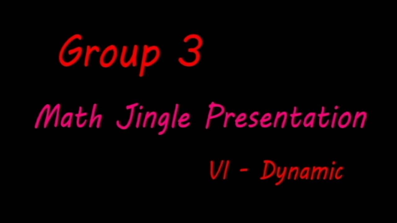 Math Jingle by Group Three (Count on me & Dessert) YouTube
