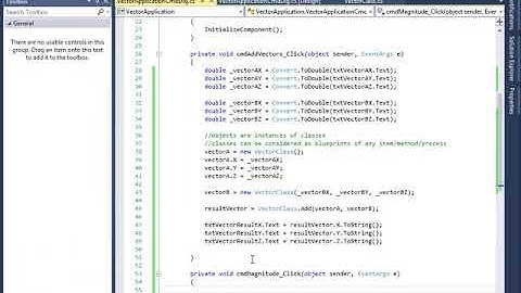 Tutorial on C# (3B): Vector Class Application