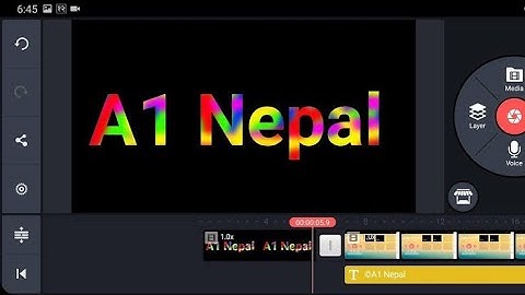 How to make kinemaster text editing color effects/text color changing