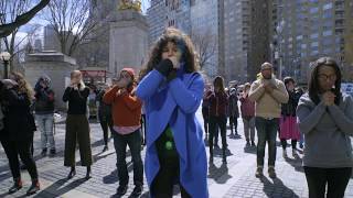 'The OA Flashmob' Five Movements in front of Trump International Hotel NYC